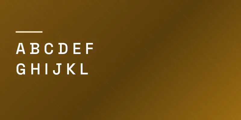 Kartenmotiv mit den Buchstaben A bis L